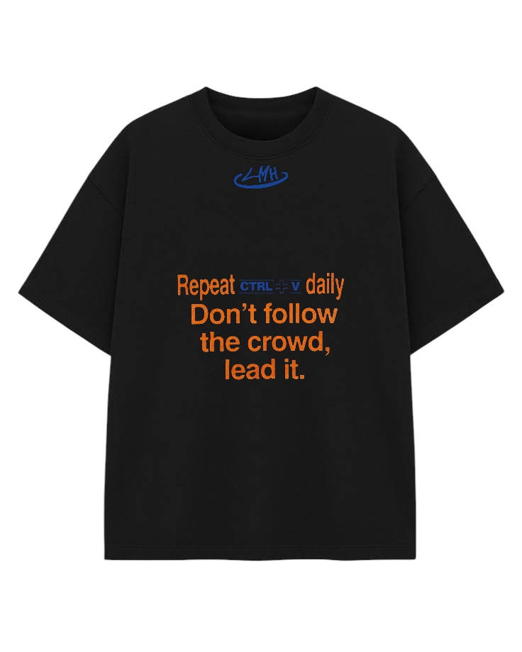 Футболка Lead The Crowd «Repeat» (чёрная)